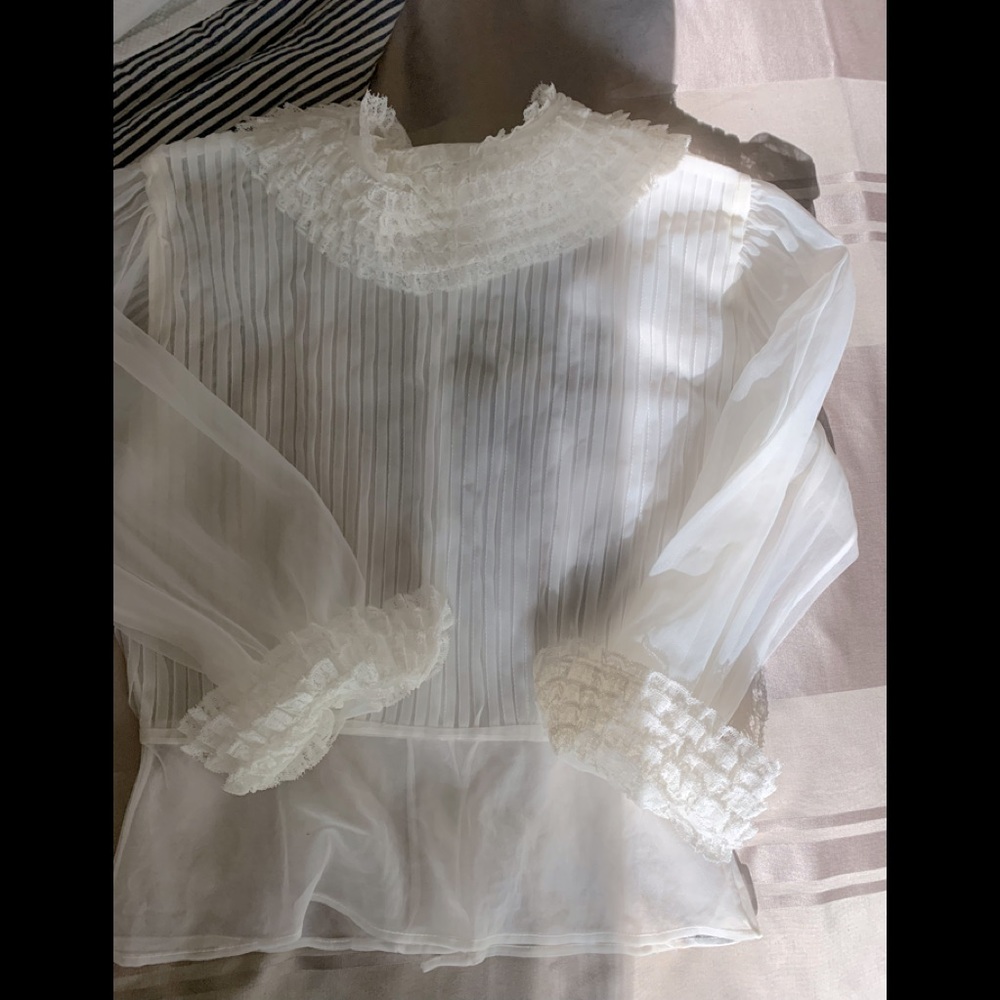 Sheer Ruffled Top - Picture 2 of 4
